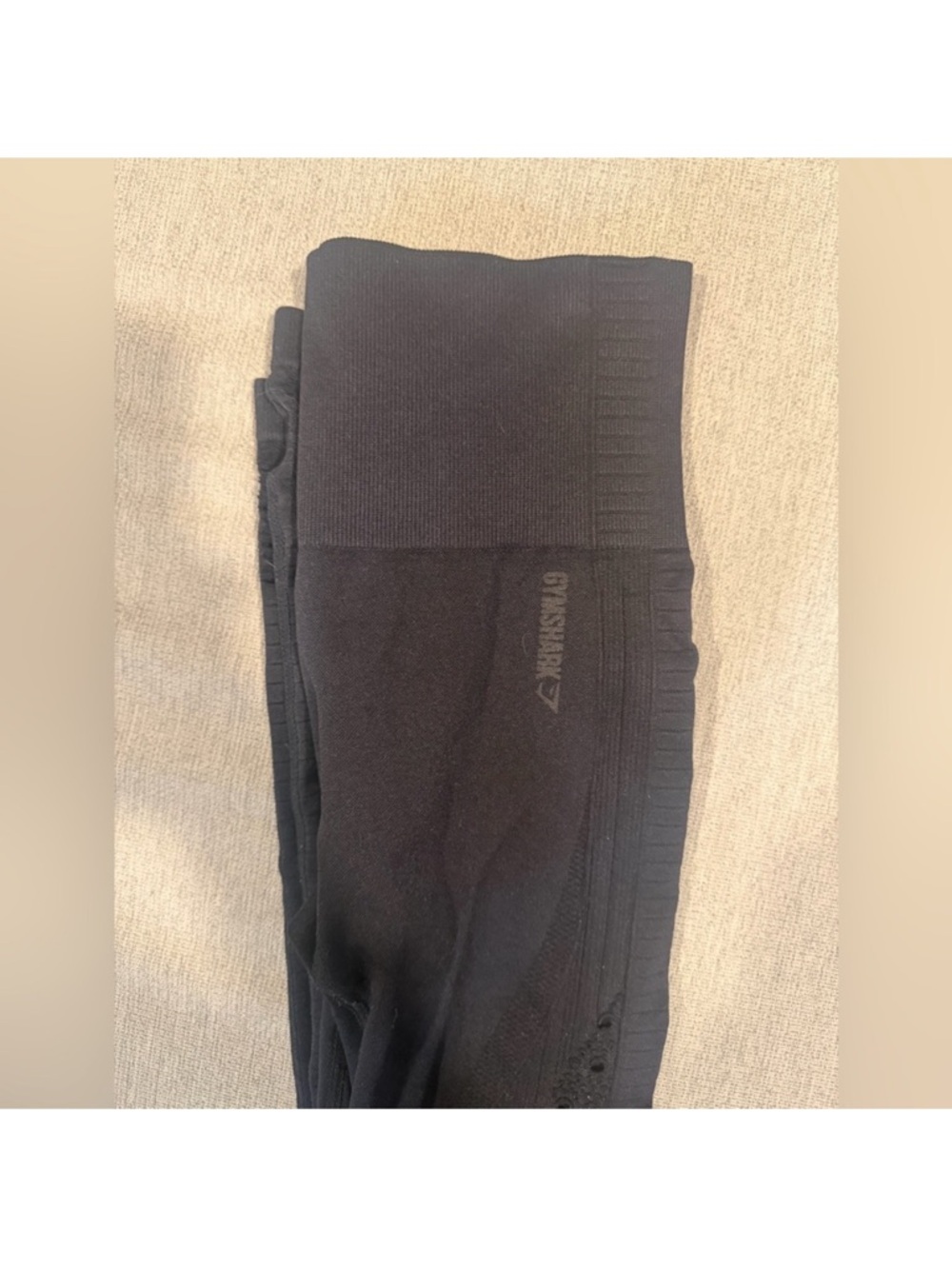 Gymshark Black High-Waist Seamless Laser-Cut Leggings - Picture 3 of 5